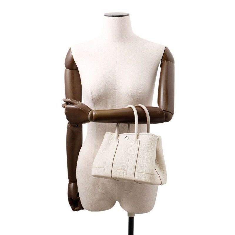 エルメス トートバッグ ネオ・ガーデン 23 ガーデンパーティ ベトン/シルバー金具 ネゴンダ K刻印