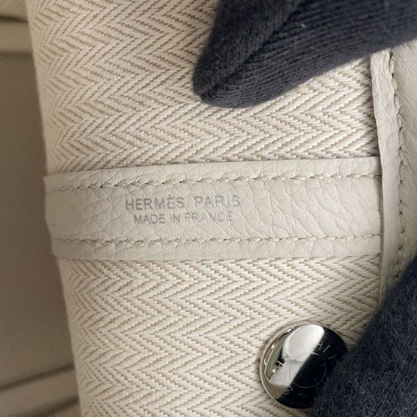 エルメス トートバッグ ネオ・ガーデン 23 ガーデンパーティ ベトン/シルバー金具 ネゴンダ K刻印