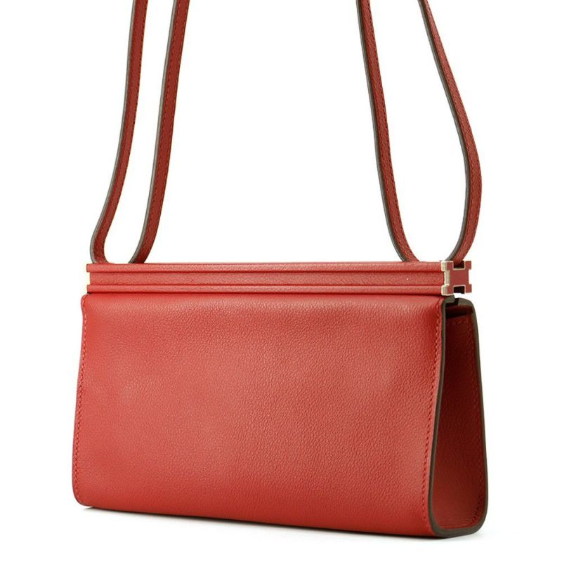 エルメス ショルダーバッグ クリックH 21 ルージュクー/ゴールド金具 エバーグレイン D刻印