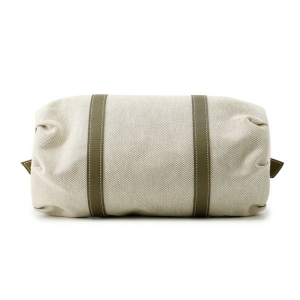 エルメス ハンドバッグ ポロション マドモアゼル ナチュラル/ヴェルヴェロネーズ/シルバー金具 トワルアッシュ/バレニア