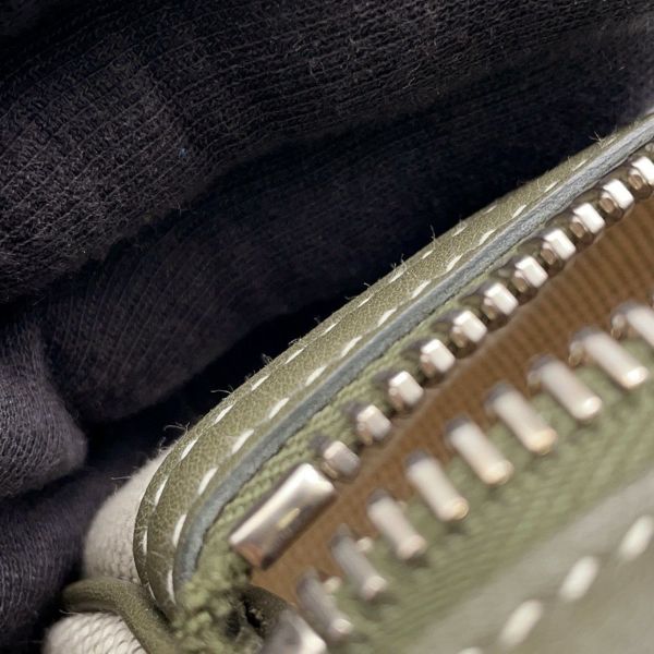 エルメス ハンドバッグ ポロション マドモアゼル ナチュラル/ヴェルヴェロネーズ/シルバー金具 トワルアッシュ/バレニア