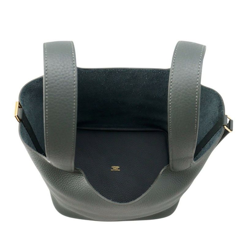 エルメス ハンドバッグ ピコタンロックMM ヴェールマングローブ/ゴールド金具 トリヨンクレマンス K刻印