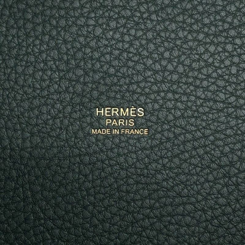 エルメス ハンドバッグ ピコタンロックMM ヴェールマングローブ/ゴールド金具 トリヨンクレマンス K刻印