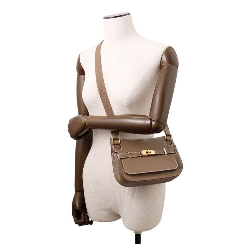 エルメス ジプシエール ミニ エトゥープ/ゴールド金具 エバーカラー W刻印