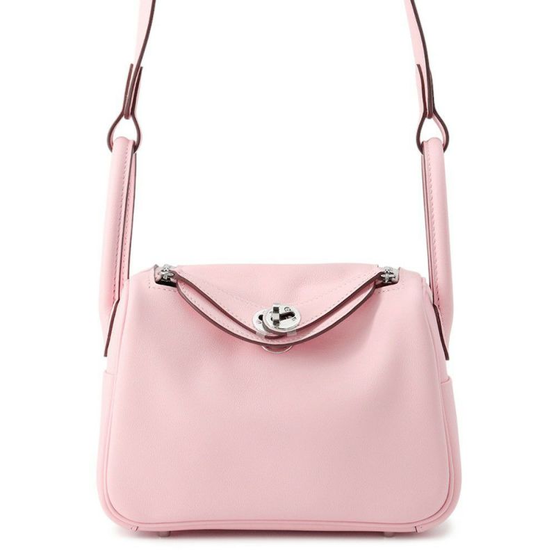 エルメス リンディ ミニ ローズサクラ/シルバー金具 スイフト K刻印 2wayショルダー