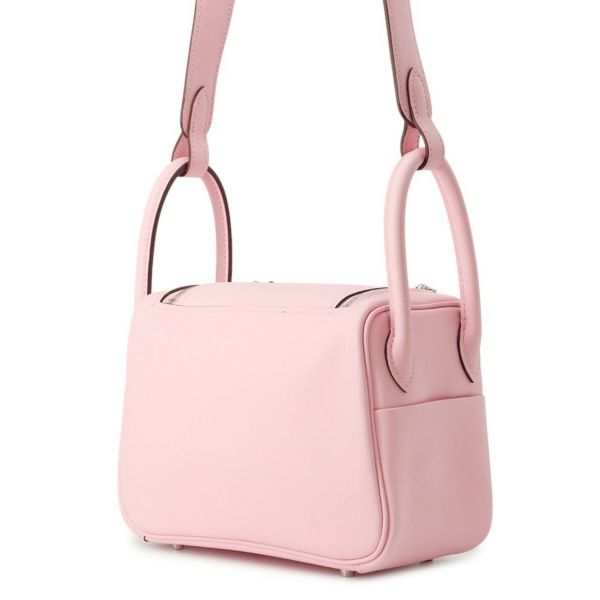 エルメス リンディ ミニ ローズサクラ/シルバー金具 スイフト K刻印 2wayショルダー