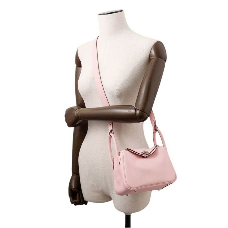 エルメス リンディ ミニ ローズサクラ/シルバー金具 スイフト K刻印 2wayショルダー