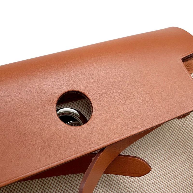 エルメス ショルダーバッグ エールバッグジップ ミニ フォーヴ/シルバー金具 トワルアッシュ/ヴァッシュハンター K刻印