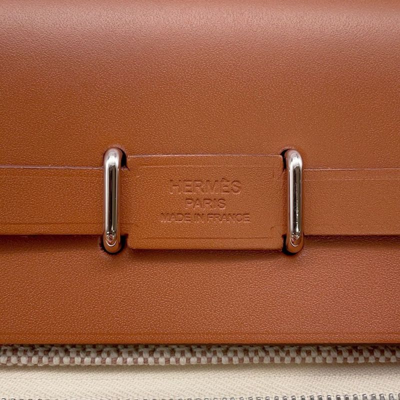 エルメス ショルダーバッグ エールバッグジップ ミニ フォーヴ/シルバー金具 トワルアッシュ/ヴァッシュハンター K刻印