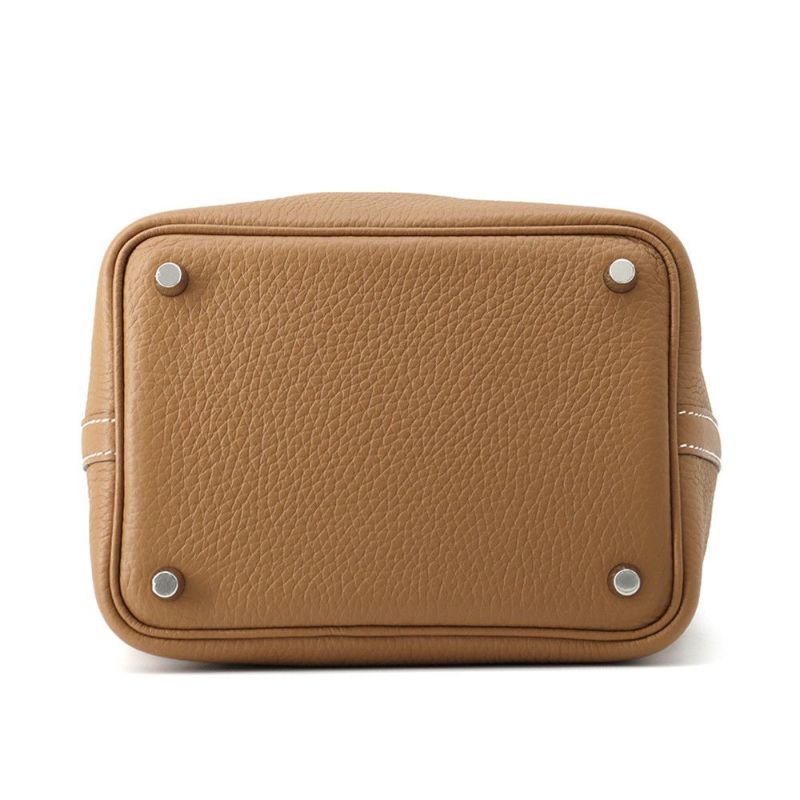 エルメス ハンドバッグ ピコタンロックPM ゴールド/シルバー金具 トリヨンクレマンス W刻印