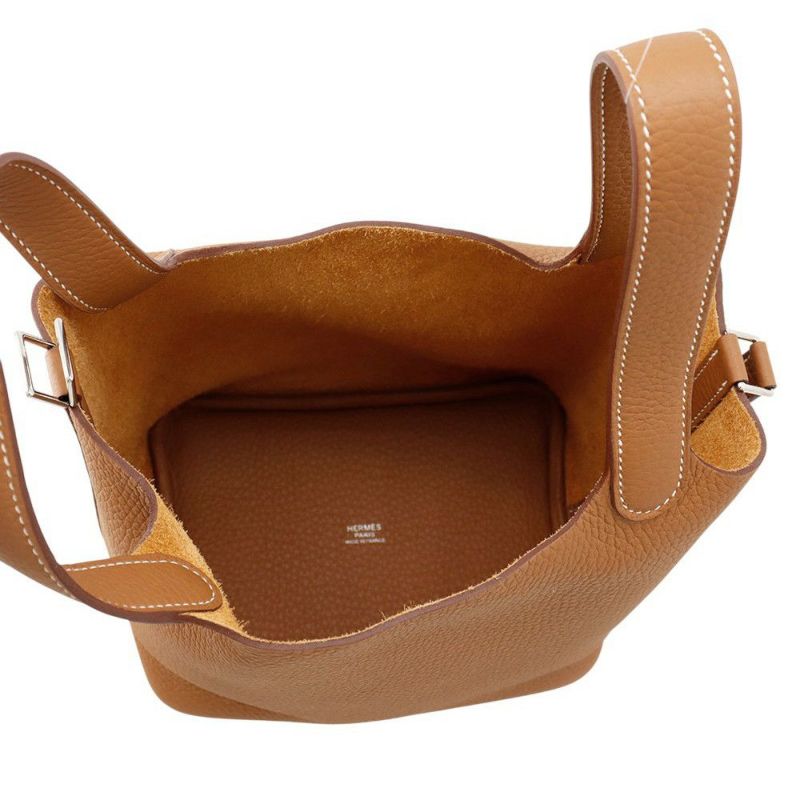エルメス ハンドバッグ ピコタンロックPM ゴールド/シルバー金具 トリヨンクレマンス W刻印