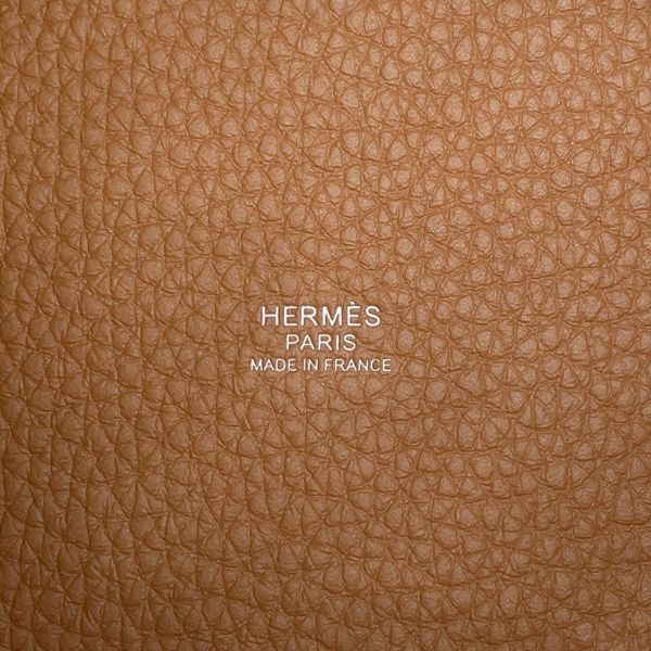 エルメス ハンドバッグ ピコタンロックPM ゴールド/シルバー金具 トリヨンクレマンス W刻印