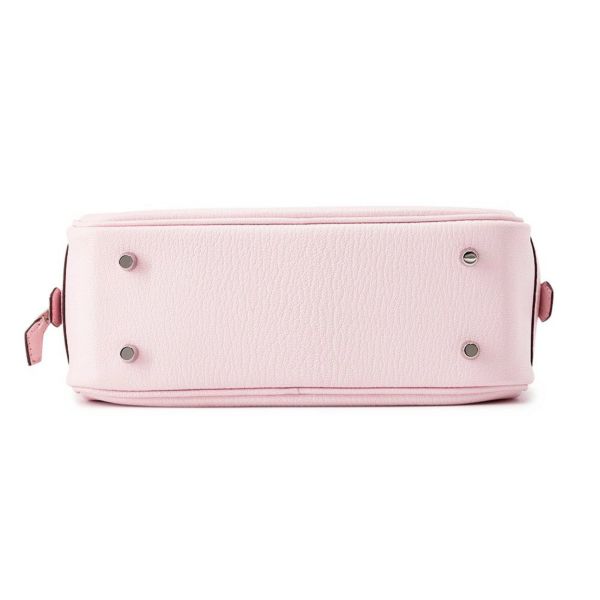 エルメス ハンドバッグ プリュム ミニ ローズダーリン/シルバー金具 シェブルミゾル W刻印 シェーブル