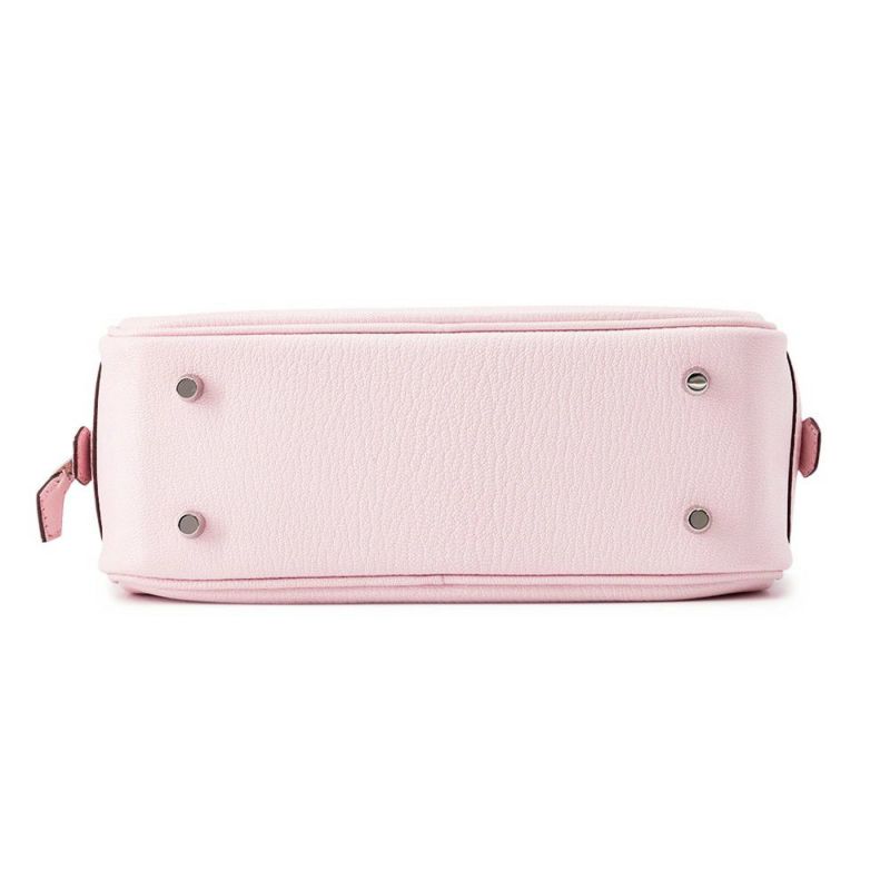 エルメス ハンドバッグ プリュム ミニ ローズダーリン/シルバー金具 シェブルミゾル W刻印 シェーブル