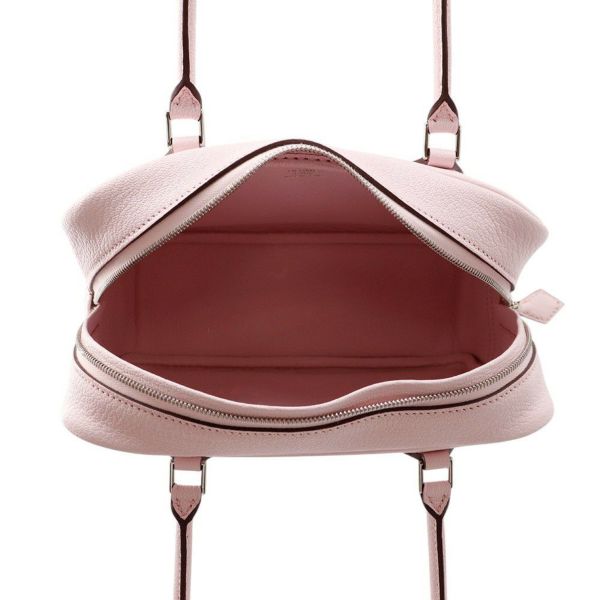 エルメス ハンドバッグ プリュム ミニ ローズダーリン/シルバー金具 シェブルミゾル W刻印 シェーブル