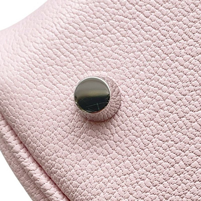 エルメス ハンドバッグ プリュム ミニ ローズダーリン/シルバー金具 シェブルミゾル W刻印 シェーブル