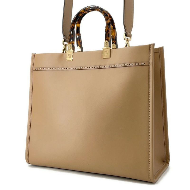 フェンディ トートバッグ サンシャイン ミディアム レザー パイソン 8BH386 FENDI 2wayショルダー
