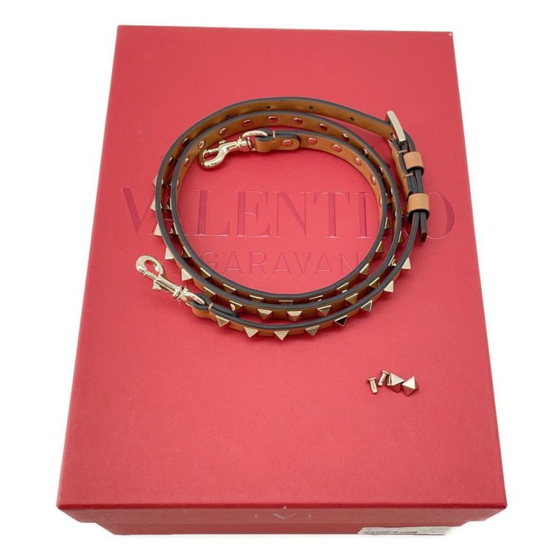 ヴァレンティノ・ガラヴァーニ ハンドバッグ ロックスタッズ バケットバッグ ラフィア レザー 4W2P0W31MZI 2way