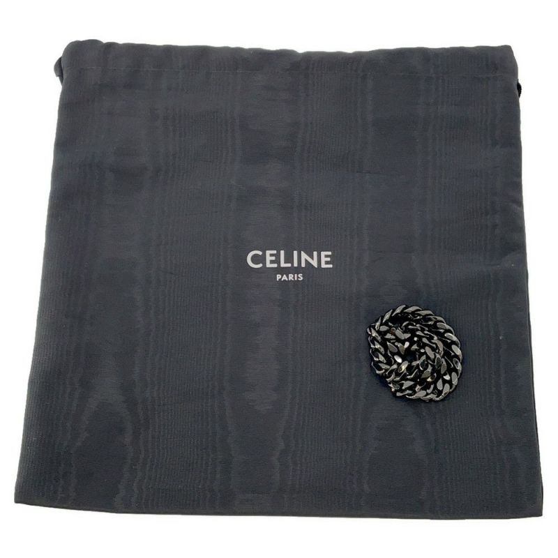 セリーヌ チェーンショルダーバッグ アヴァ レザー 19958 CELINE バッグ 黒