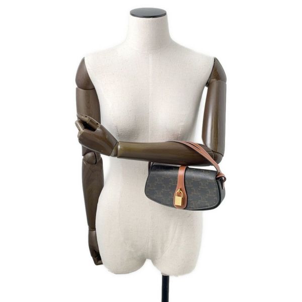 セリーヌ ハンドバッグ トリオンフ タブゥ SLG クラッチ PVC レザー 10I592 CELINE 2way ブラウン