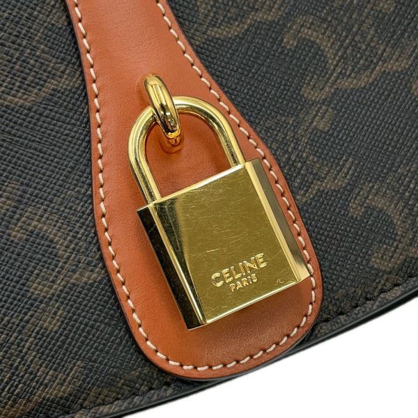 セリーヌ ハンドバッグ トリオンフ タブゥ SLG クラッチ PVC レザー 10I592 CELINE 2way ブラウン