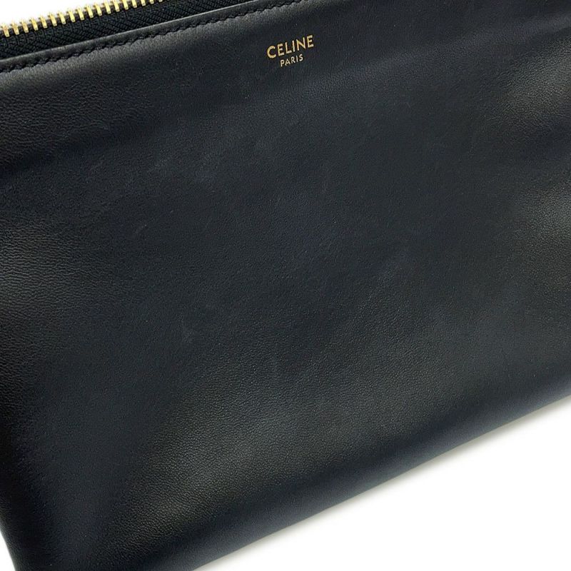 セリーヌ ショルダーバッグ トリオ ラージ ラムスキン 171453 CELINE 黒