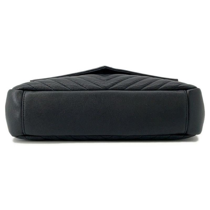 サンローランパリ ハンドバッグ カレッジ レザー 600278 SAINT LAURENT PARIS 2wayチェーンショルダー 黒