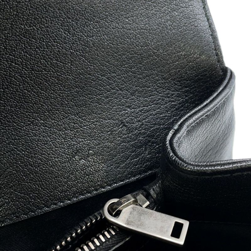 サンローランパリ ハンドバッグ カレッジ レザー 600278 SAINT LAURENT PARIS 2wayチェーンショルダー 黒