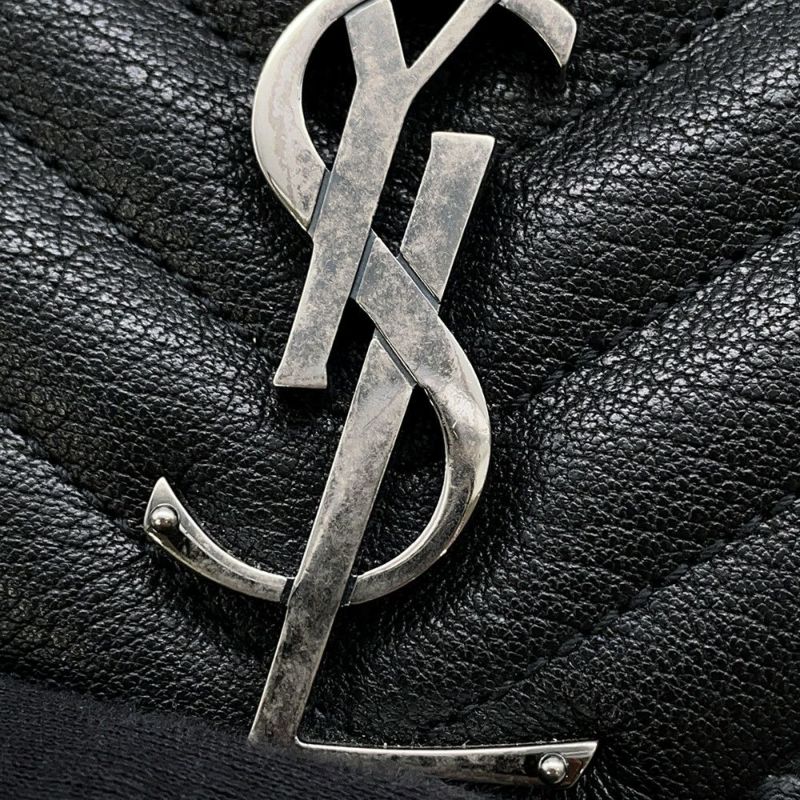 サンローランパリ ハンドバッグ カレッジ レザー 600278 SAINT LAURENT PARIS 2wayチェーンショルダー 黒