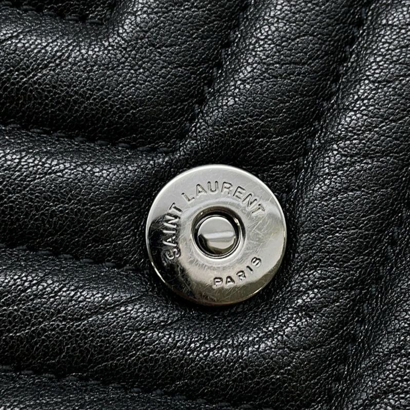 サンローランパリ ハンドバッグ カレッジ レザー 600278 SAINT LAURENT PARIS 2wayチェーンショルダー 黒