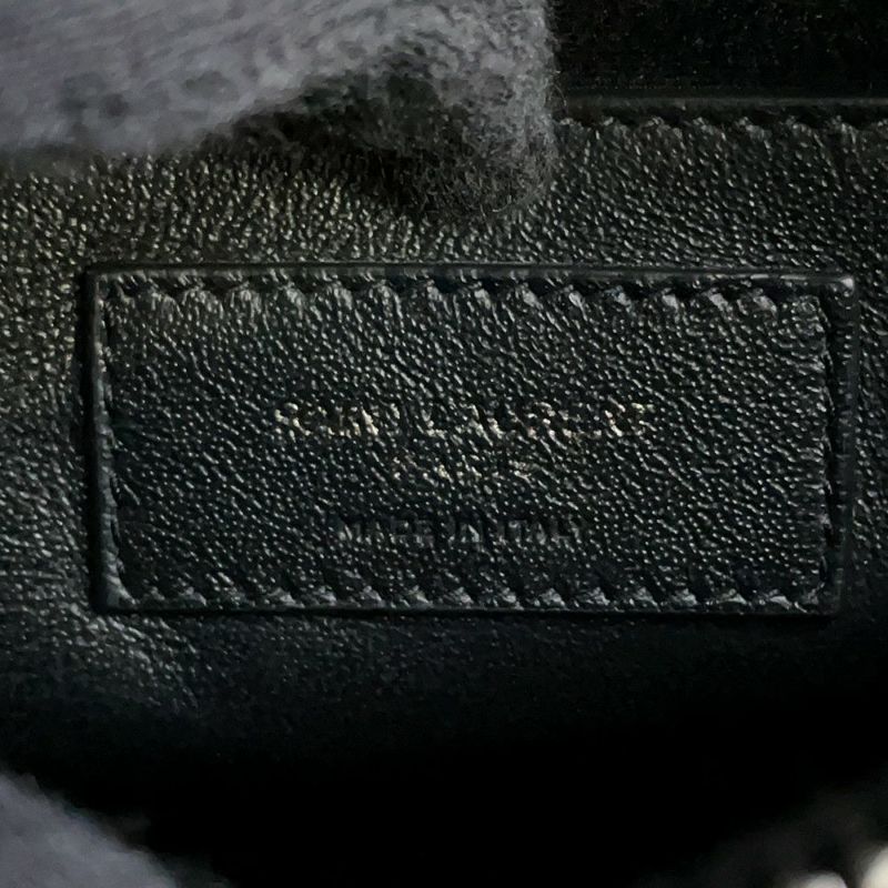 サンローランパリ ハンドバッグ カレッジ レザー 600278 SAINT LAURENT PARIS 2wayチェーンショルダー 黒