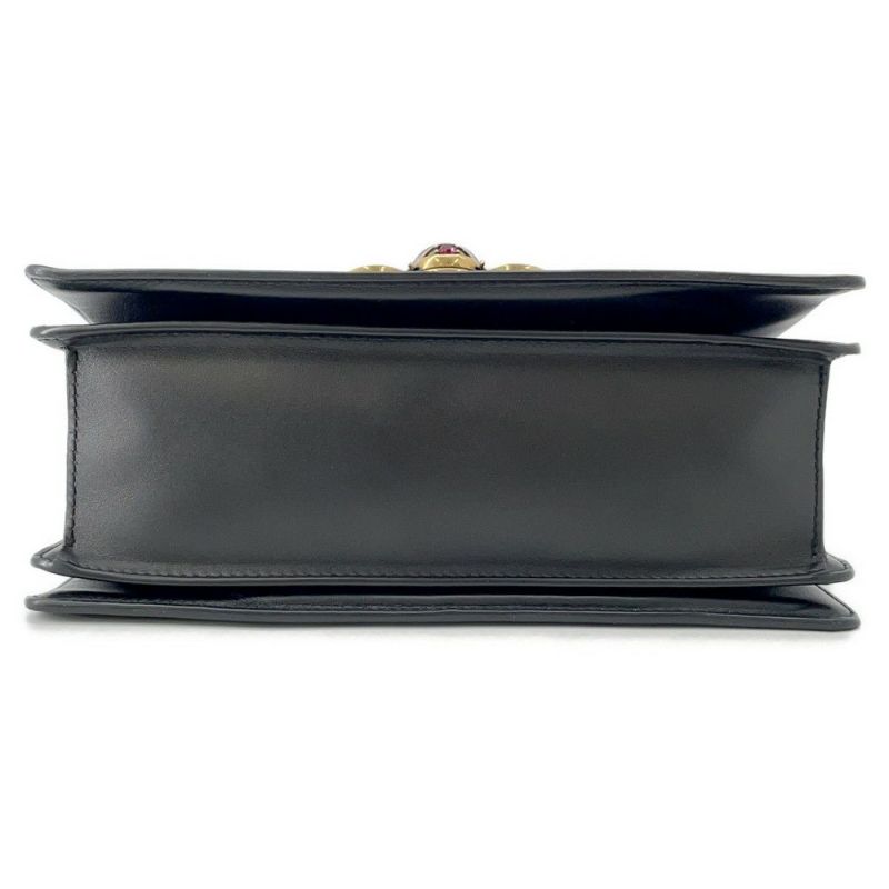 グッチ ハンドバッグ クイーンマーガレット レザー 476541 GUCCI 2wayショルダー 黒