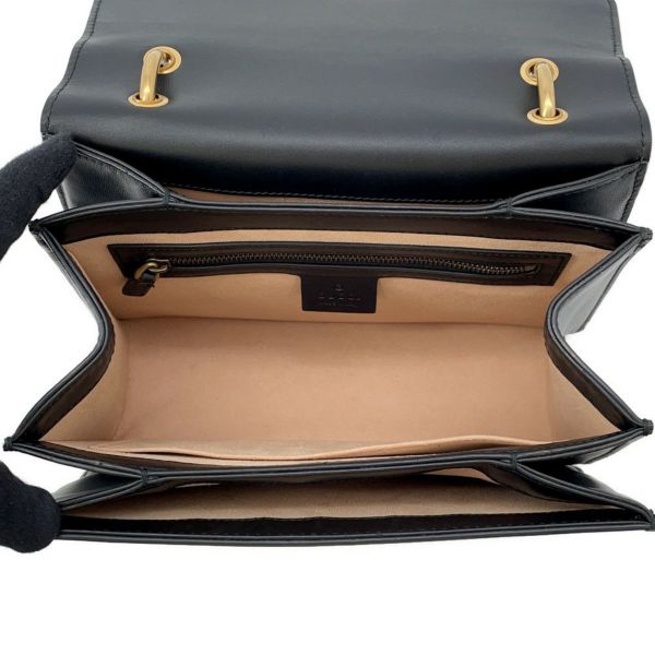 グッチ ハンドバッグ クイーンマーガレット レザー 476541 GUCCI 2wayショルダー 黒