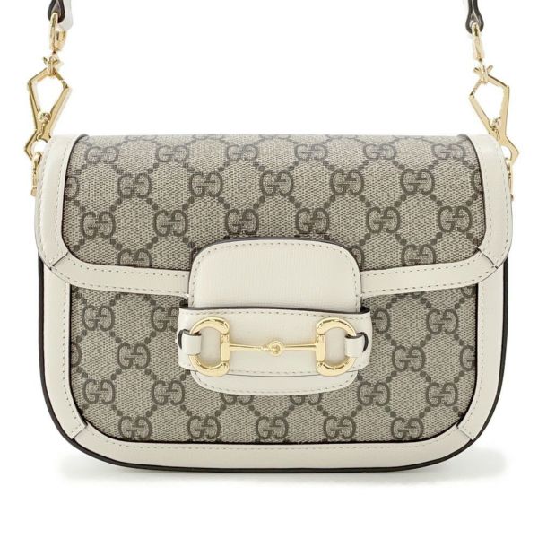 グッチ ショルダーバッグ ホースビット GGスプリーム PVC レザー 658574 GUCCI バッグ 白