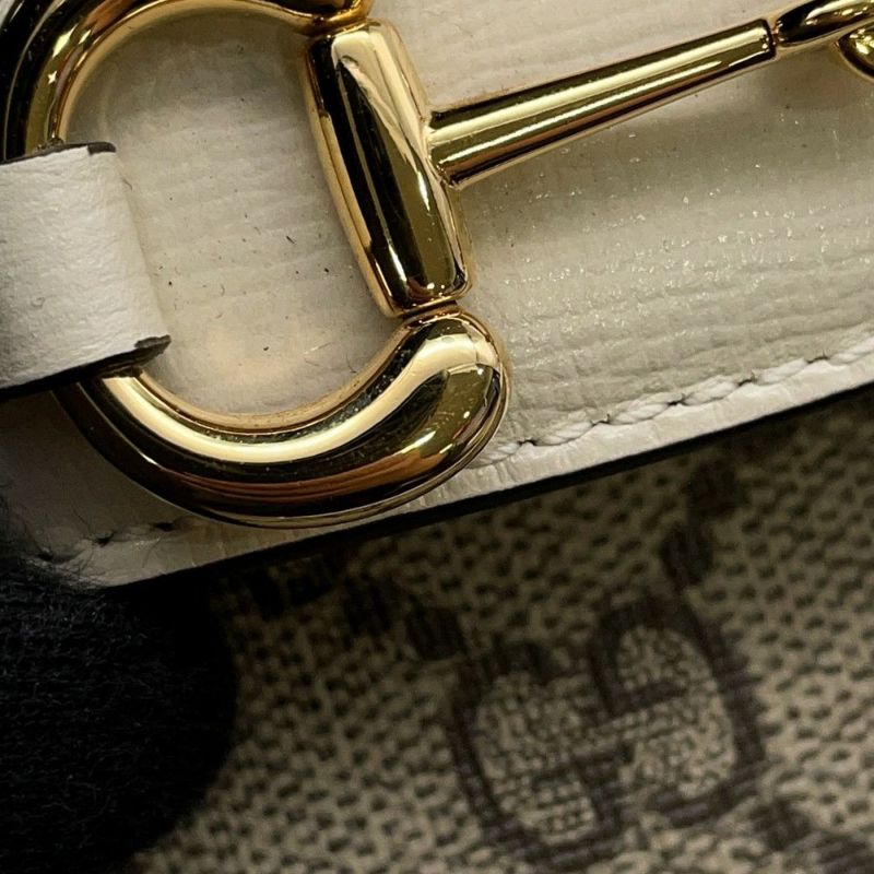 グッチ ショルダーバッグ ホースビット GGスプリーム PVC レザー 658574 GUCCI バッグ 白