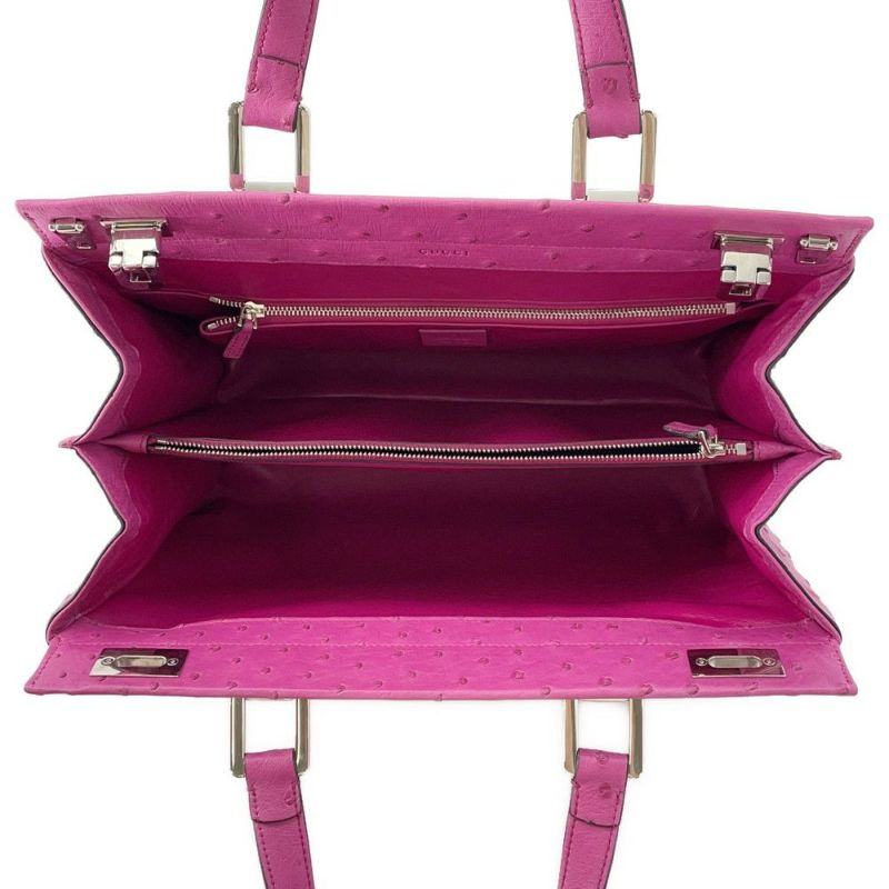 グッチ ハンドバッグ ズゥミ オーストリッチ 607408 GUCCI 2wayショルダー