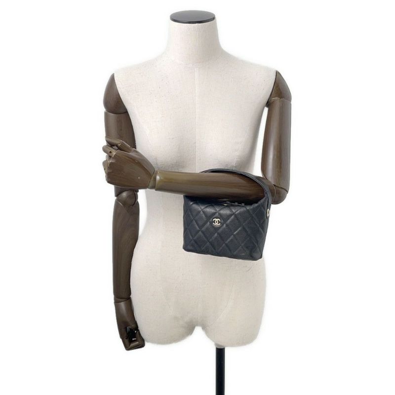 シャネル ハンドバッグ マトラッセ ココマーク チェーンホーボーバッグ キャビアスキン AP4386 CHANEL 2way 黒