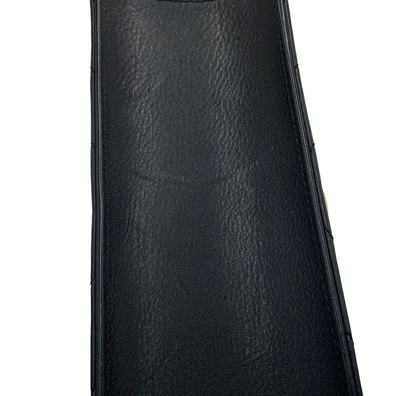 シャネル チェーンショルダーバッグ Vステッチ シェブロン ラムスキン AS0025 CHANEL 黒