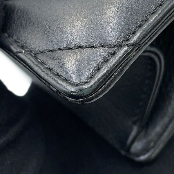 シャネル チェーンショルダーバッグ Vステッチ シェブロン ラムスキン AS0025 CHANEL 黒