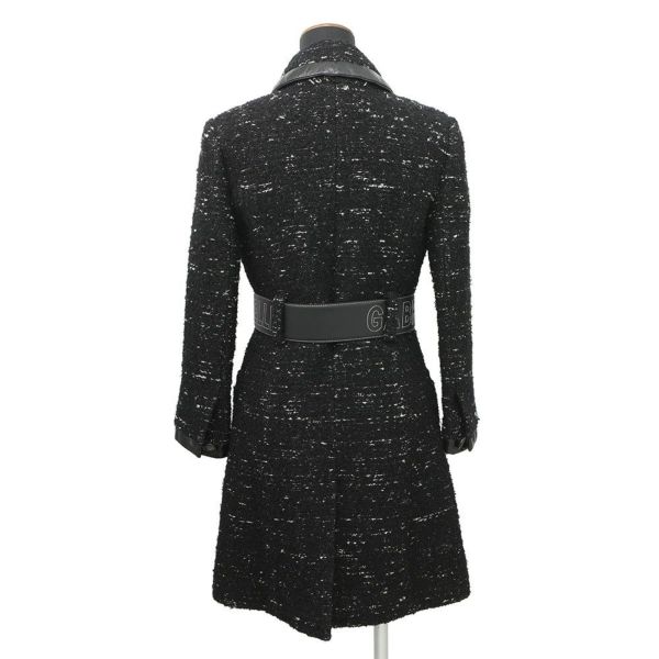 シャネル コート ツイード レディースサイズ38 P57222 CHANEL アウター 黒