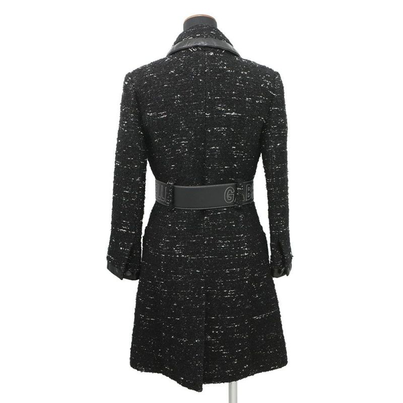 シャネル コート ツイード レディースサイズ38 P57222 CHANEL アウター 黒