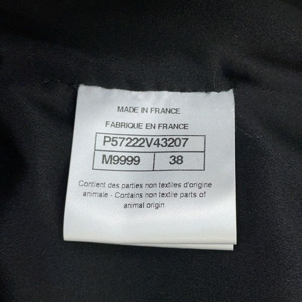 シャネル コート ツイード レディースサイズ38 P57222 CHANEL アウター 黒