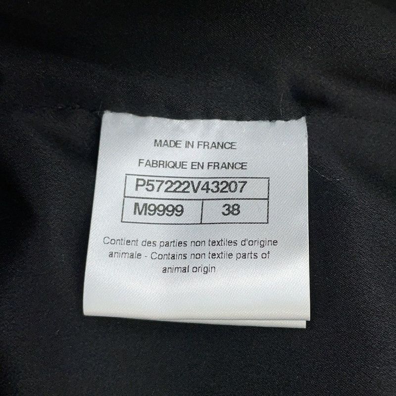 シャネル コート ツイード レディースサイズ38 P57222 CHANEL アウター 黒