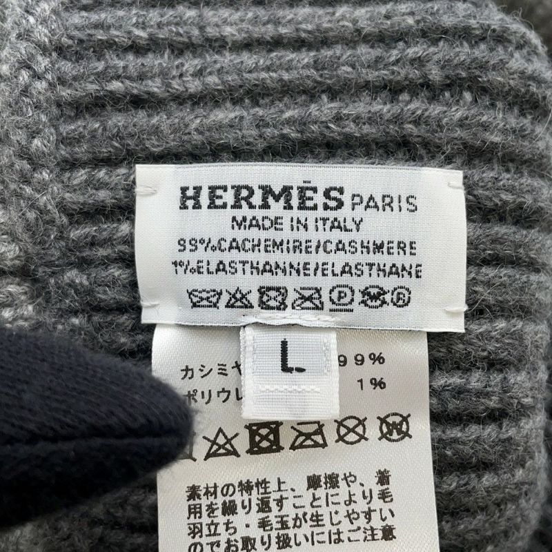 エルメス ニット帽 ヘヴン カシミヤ サイズL HERMES 帽子