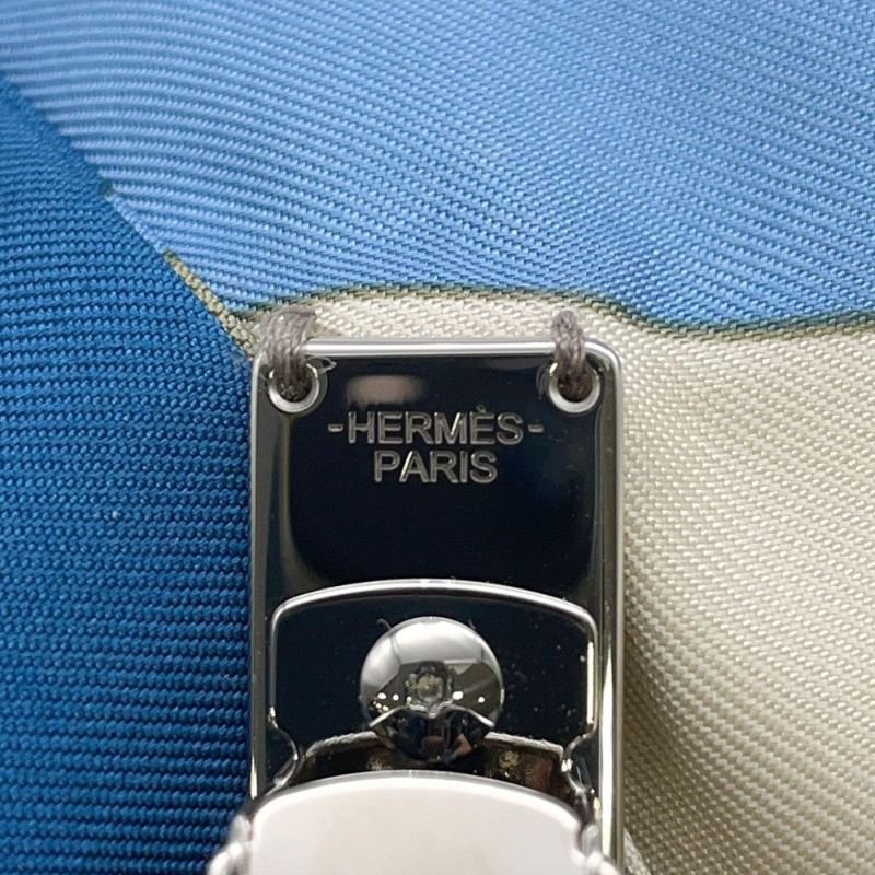 エルメス バレッタ グルネル エクスリブリス EX-LIBRIS シルク HERMES ヘアアクセサリー リボン