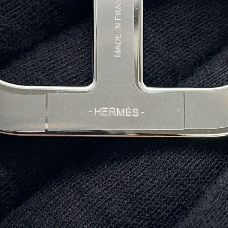 エルメス ブローチ シェーヌダンクル オレンジミニアン/シルバー金具 エプソン HERMES アクセサリー