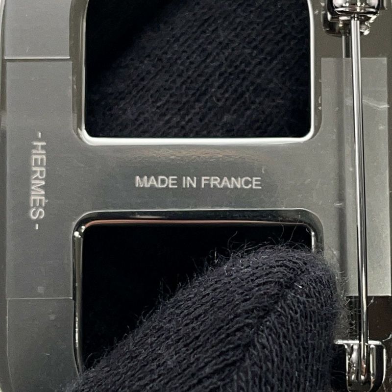 エルメス ブローチ シェーヌダンクル オレンジミニアン/シルバー金具 エプソン HERMES アクセサリー