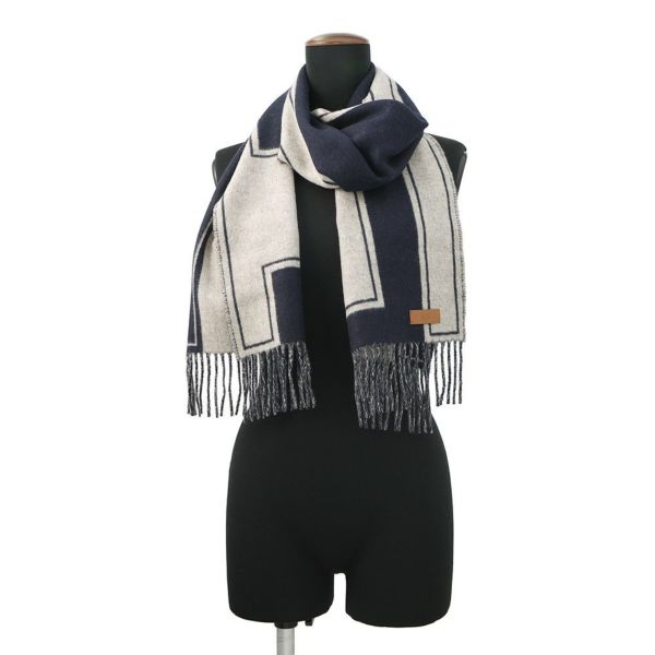 エルメス マフラー クレ・ドゥ・H カシミヤ HERMES ストール