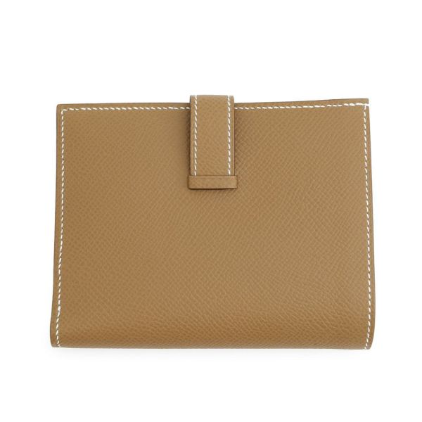 エルメス 二つ折り財布 ベアンコンパクト ゴールド/シルバー金具 エプソン W刻印 財布