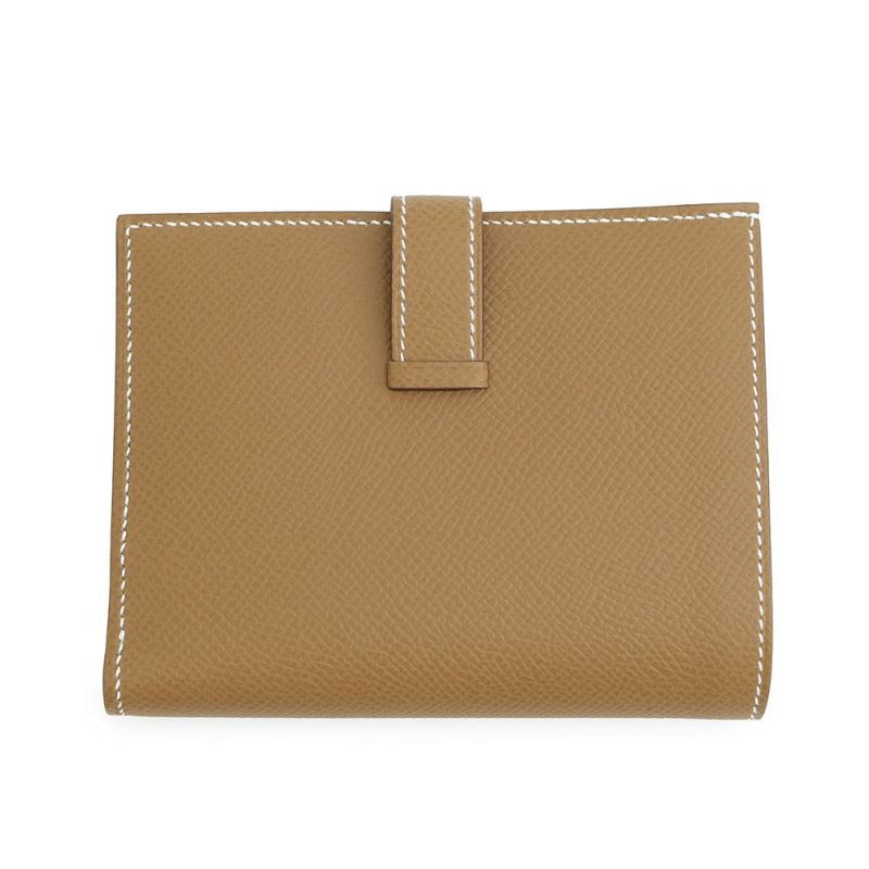 エルメス 二つ折り財布 ベアンコンパクト ゴールド/シルバー金具 エプソン W刻印 財布